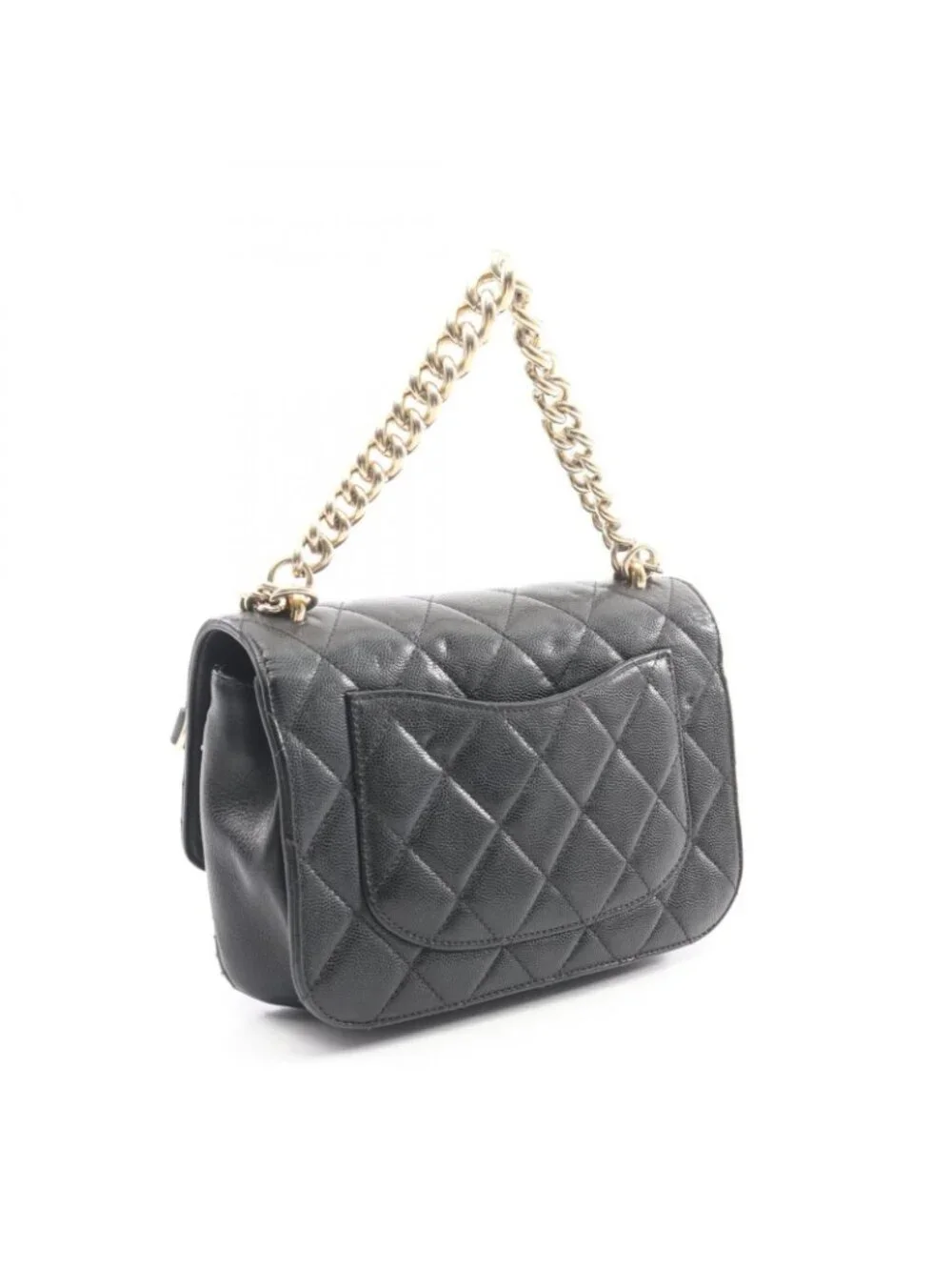 Chanel Shoulder Bag Quilted 2-Way Black